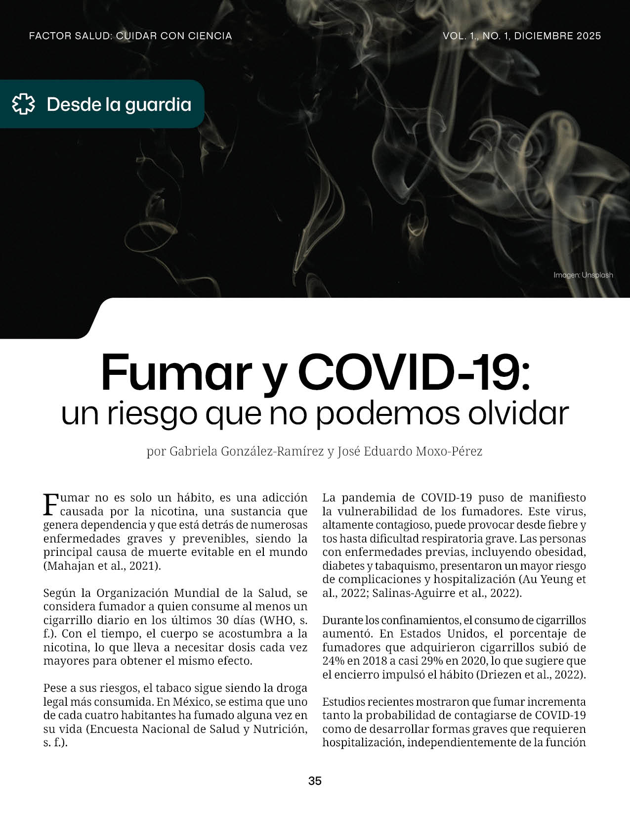 Fumar y Covid